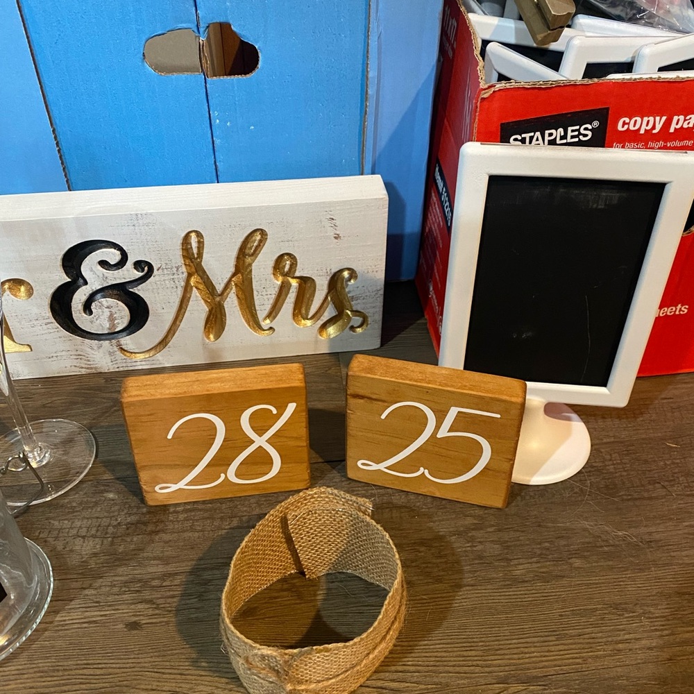 WEDDING BLOCK TABLE NUMBERS 1-15